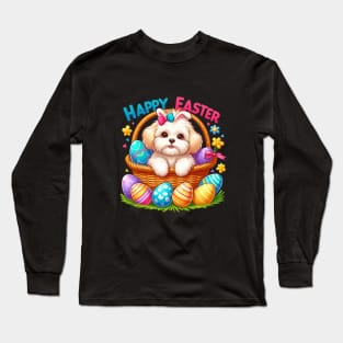 Maltipoo Easter Bunny Long Sleeve T-Shirt